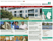 Tablet Screenshot of krankenhaus-am-crivitzer-see.de